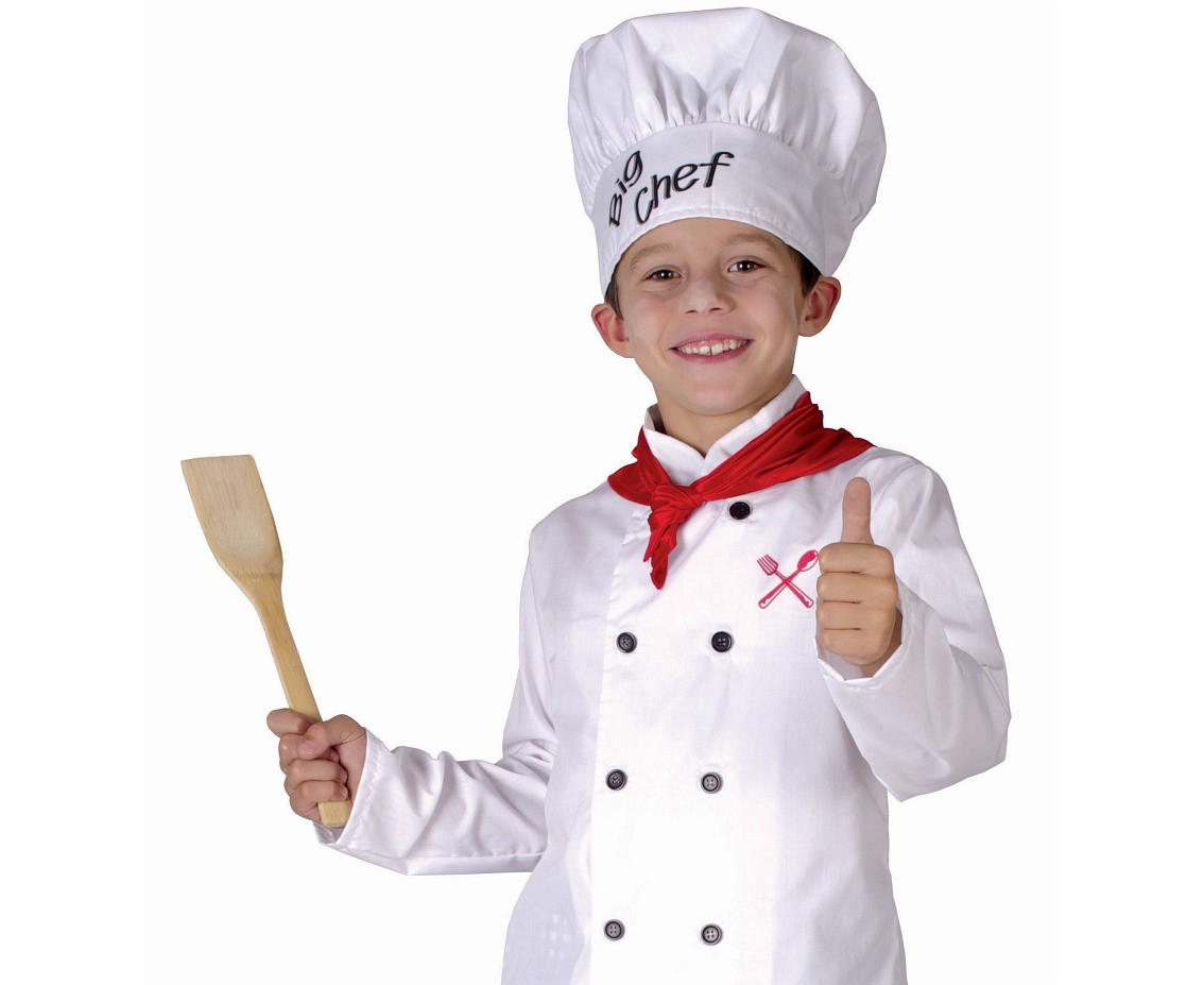 Role play-set for kids The Chef (shirt, pants, hat, scarf), size 110/120 cm